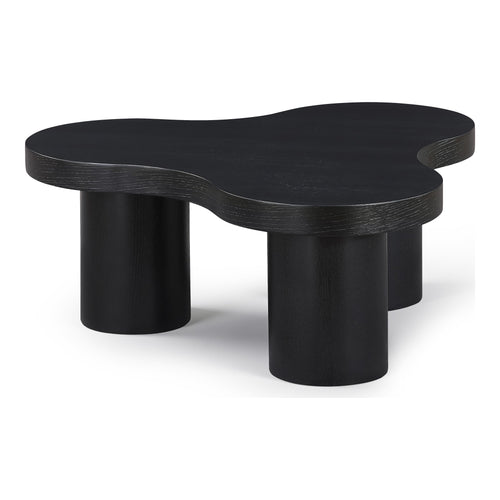 Cove Oak Veneer And Solid Wood Coffee Table in Black