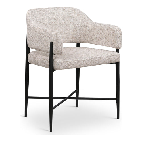Dame Fabric Upholstered Dining Chair in Beige