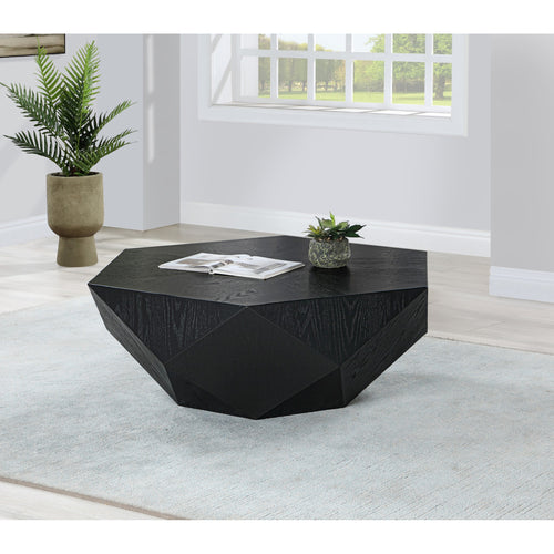 Diamante Oak Veneer Coffee Table in Black
