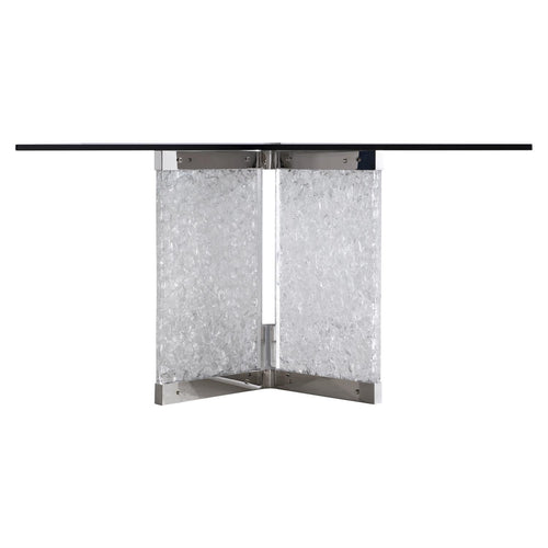 Andorra Glass & Crystal Acrylic Dining Table