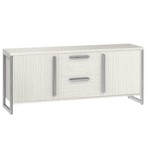 Stratum Polished Nickel & Wood Buffet