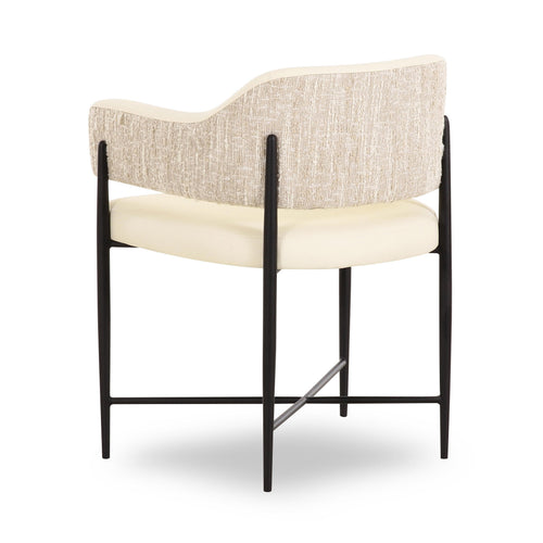 Sezanne Vegan Leather Dining Chair in Cream