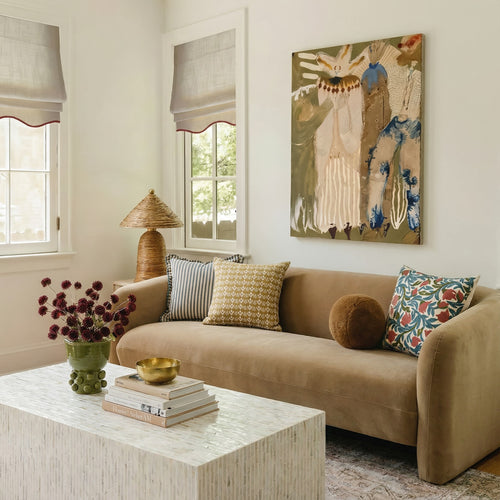 Earl 48" Shell Coffee Table in Cream