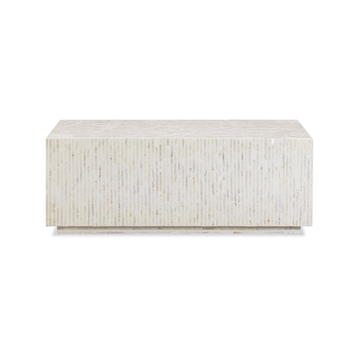 Earl 48" Shell Coffee Table in Cream
