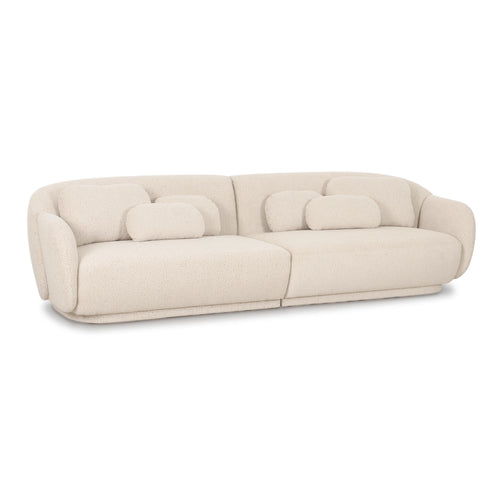 Misty 115" Boucle Modular Sofa in Cream