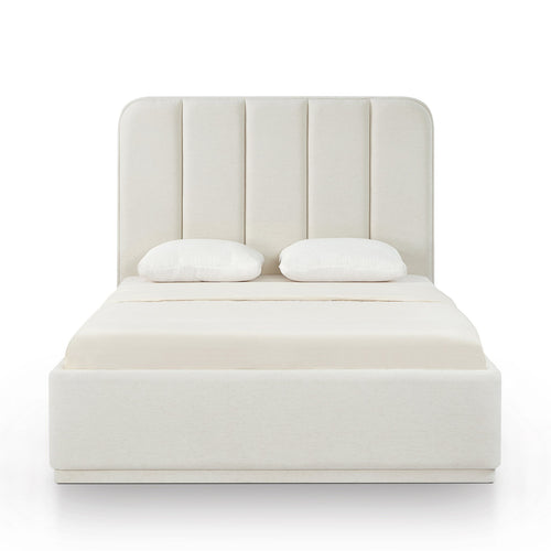 Parker King Chenille Bed in Cream