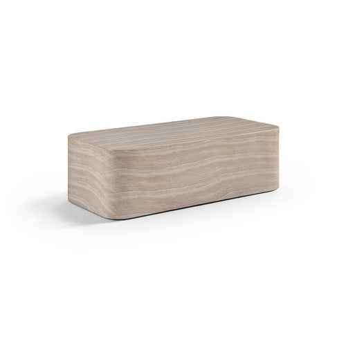 Vellon Concrete Coffee Table in Travertine