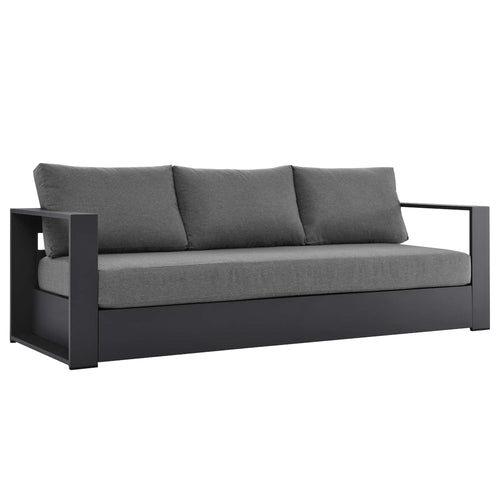 Tahoe Outdoor Aluminum Sofa in Gray Charcoal
