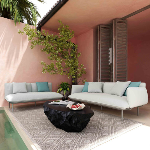 Katti 85" Outdoor Sofa in Light Grey