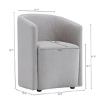 Hearth Upholstered Armchair in Light Gray