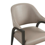Collette Wood Upholstered Armchair in Taupe