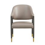 Collette Wood Upholstered Armchair in Taupe