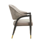 Collette Wood Upholstered Armchair in Taupe