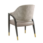 Collette Wood Upholstered Armchair in Taupe