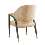 Collette Wood Upholstered Armchair in Tan