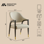 Collette Wood Upholstered Armchair in Stone Gray