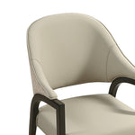Collette Wood Upholstered Armchair in Stone Gray