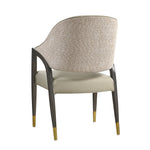 Collette Wood Upholstered Armchair in Stone Gray