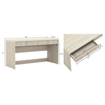 Novara 60" Writing Desk (2-Drawer) in Whitewashed Oak