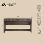 Novara 60" Writing Desk (2-Drawer) in Jacobean Walnut