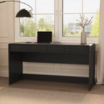 Novara 60" Writing Desk (2-Drawer) in Black