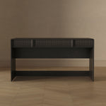 Novara 60" Writing Desk (2-Drawer) in Black
