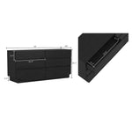 Ardea 72" Dresser (6-Drawer) in Black