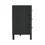Solara 68" Solid Wood Dresser (6-Drawer) in Black