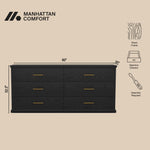 Clifford Dresser (6-Drawer) in Black