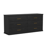 Clifford Dresser (6-Drawer) in Black