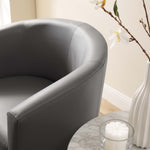 Divulge Armchair and Ottoman in Gray