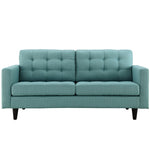 Empress Upholstered Fabric Loveseat in Laguna