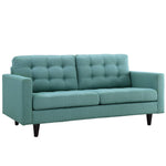 Empress Upholstered Fabric Loveseat in Laguna