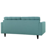 Empress Upholstered Fabric Loveseat in Laguna