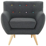 Remark Upholstered Fabric Armchair in Gray