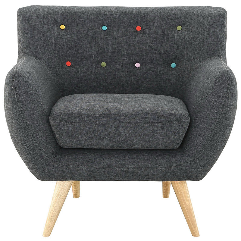 Remark Upholstered Fabric Armchair in Gray