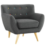 Remark Upholstered Fabric Armchair in Gray