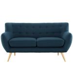 Remark Upholstered Fabric Loveseat in Azure