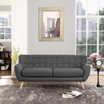 Remark Upholstered Fabric Sofa in Gray