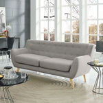 Remark Upholstered Fabric Sofa in Light Gray