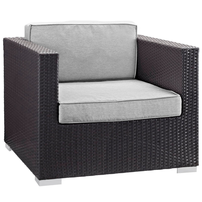 Gather Outdoor Patio Armchair in Espresso Gray