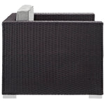 Gather Outdoor Patio Armchair in Espresso Gray