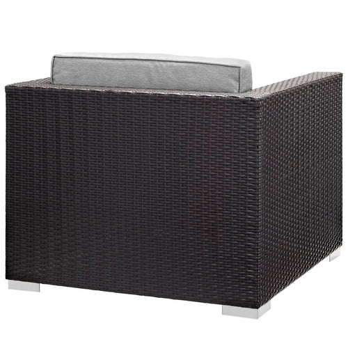 Gather Outdoor Patio Armchair in Espresso Gray