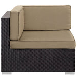 Gather Outdoor Patio Corner Sectional Set of 2 in Espresso Mocha