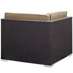 Gather Outdoor Patio Corner Sectional Set of 2 in Espresso Mocha