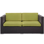 Gather Outdoor Patio Loveseat in Espresso Peridot