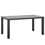 Maine 5 Piece Outdoor Patio Dining Set in Brown Gray