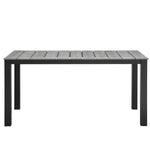 Maine 5 Piece Outdoor Patio Dining Set in Brown Gray