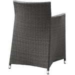 Junction 7 Piece Outdoor Patio Dining Set in Brown White