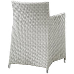Junction 7 Piece Outdoor Patio Dining Set in Gray White